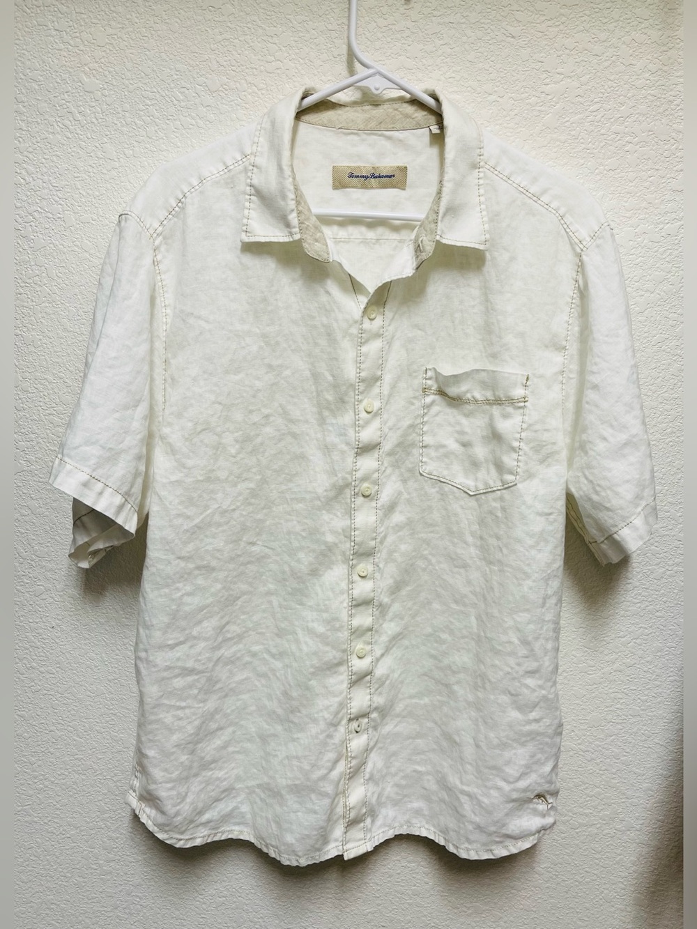 TOMMY BAHAMA Short Sleeve Linen Button Down Shirt Men’s Size L